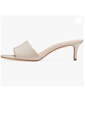 YDN Apricot Kitten Low Heel Mules Slip on Clog Sandals Open Toe Dress Slide Shoe